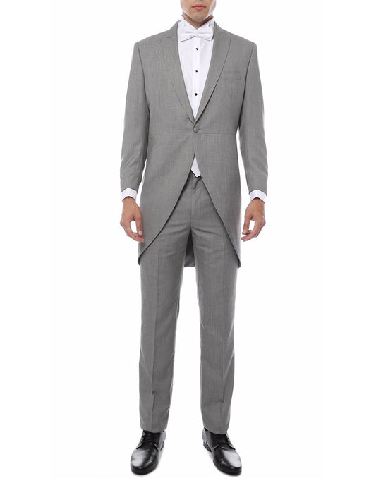 Mens Traditional Wedding Morning Jacket / Tuxedo in Light Grey - Men's Tuxedo USA