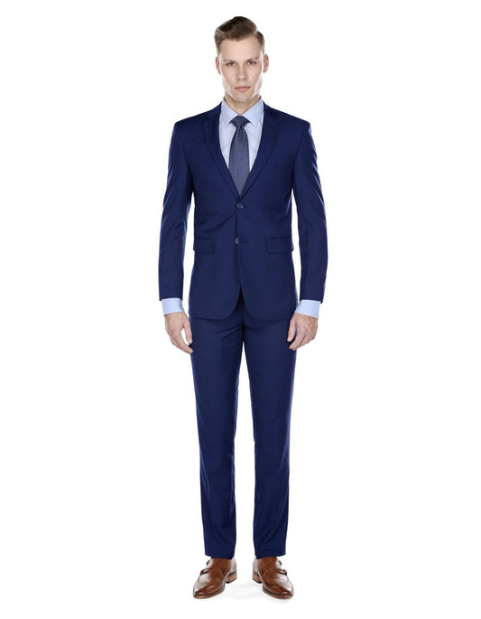 Mens Skinny Slim Suit Indigo Blue - Men's Tuxedo USA