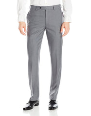 Mens Slim Fit Flat Front Dress Pant Light Grey - Men's Tuxedo USA