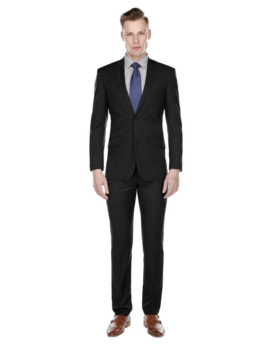 Mens Slim Modern Suit Black - Men's Tuxedo USA