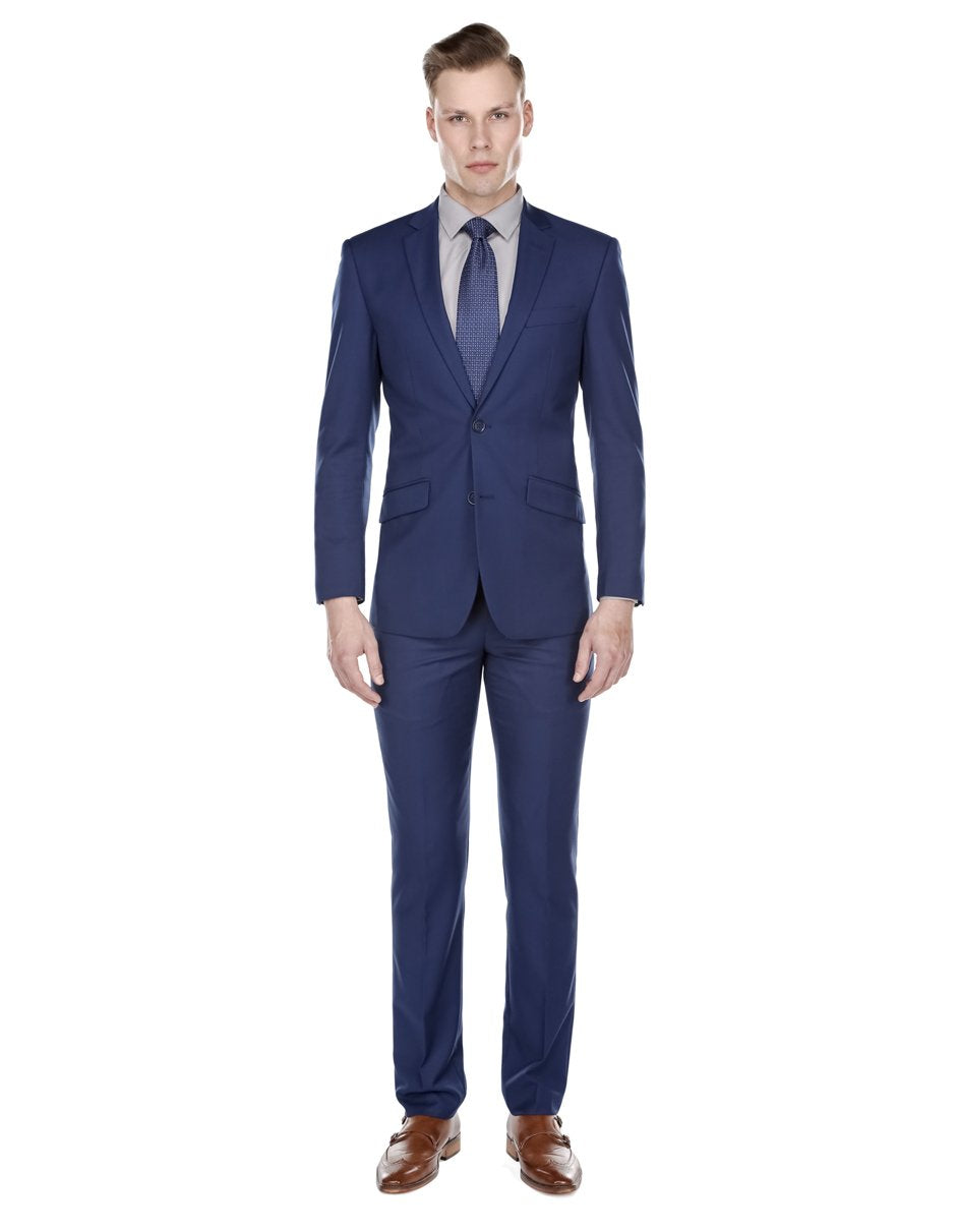 Mens Slim Modern Suit Indigo Blue - Men's Tuxedo USA