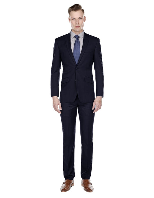 Mens Slim Modern Suit Navy Blue - Men's Tuxedo USA