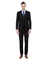 Mens Smart Slim Vested Funeral Suit Black - Men's Tuxedo USA