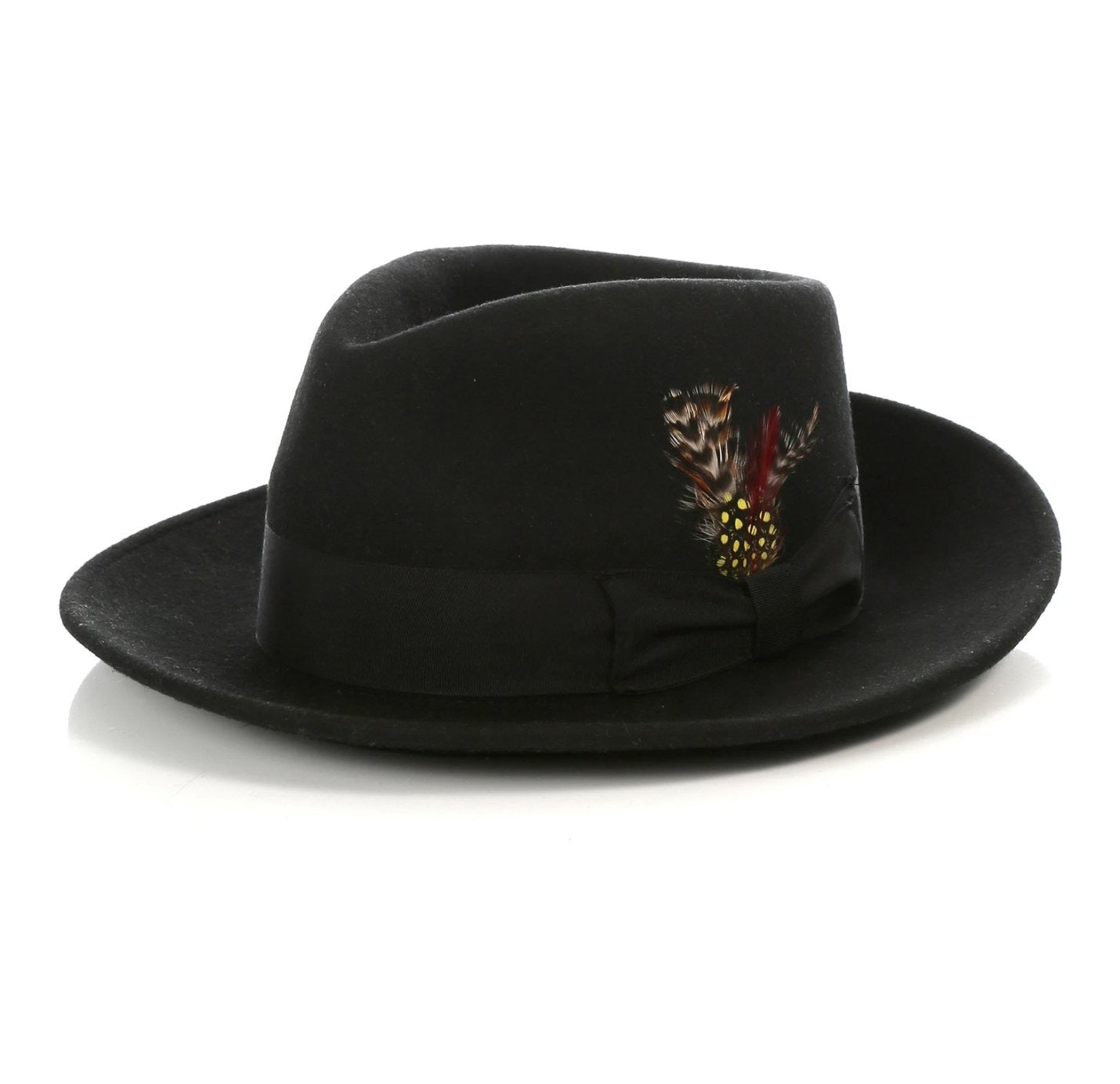 Mens Gangster Untouchable Fedora Hat in Black - Men's Tuxedo USA