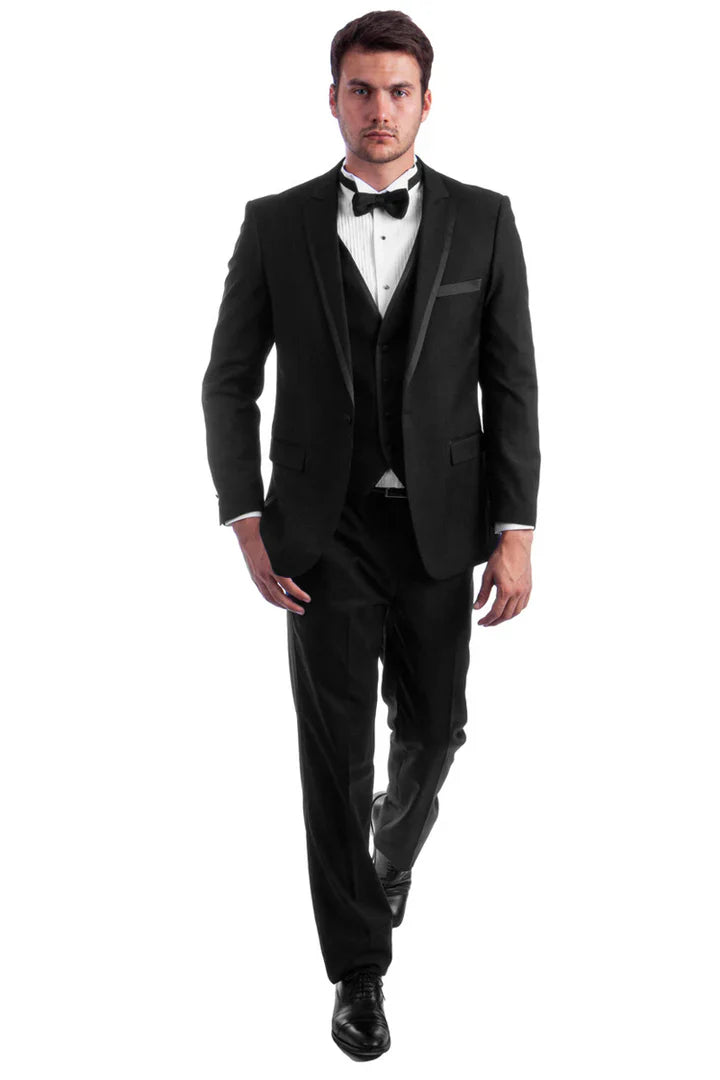 2 Button Trim Cowboy Tuxedo in Grey - Men's Tuxedo USA