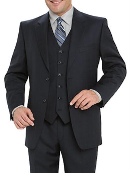 Mix And Match Suits Men's Suit Separates Wool Fabric Navy Blue Suit By Alberto Nardoni Brand - Men's Tuxedo USA