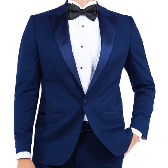 Peak Lapel  Tuxedo Separates Coat, Navy by ZeGarie - Men's Tuxedo USA