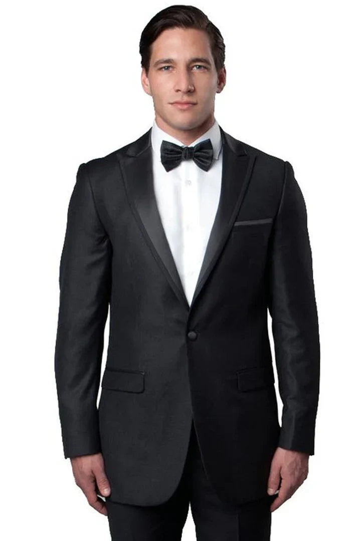 2 Button Trim Cowboy Tuxedo in Grey - Men's Tuxedo USA