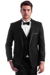 2 Button Trim Cowboy Tuxedo in Grey - Men's Tuxedo USA