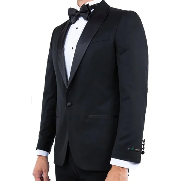 Peak Lapel Tuxedo Separates Coat, Black by ZeGarie - Men's Tuxedo USA