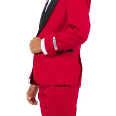 New Stacy Adams Boys Red Tuxedo Set, 5-Piece Black Shawl Collar - Men's Tuxedo USA