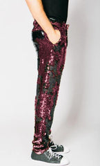 Mens Sequin Pants - Rose Gold Dress Party Pants - Men's Tuxedo USA