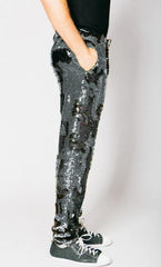 Mens Sequin Pants - Sliver Dress Party Pants - Men's Tuxedo USA