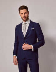 Mens Linen Suit For Beach Wedding - Summer Suit in Royal Blue - Men's Tuxedo USA