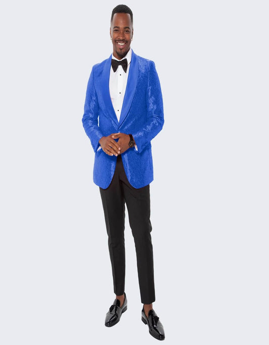 Blue Prom Suit - Blue Homecoming Single Breasted Guys Outfit - Men's Tuxedo USA