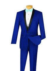 Royal Blue Shawl Tuxedo - Mens Slim Fitted Tuxedo - Men's Tuxedo USA