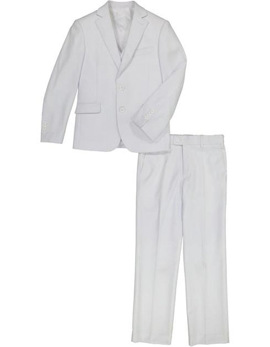 Little Boys and Toddlers Vested Suit in White - Men's Tuxedo USA