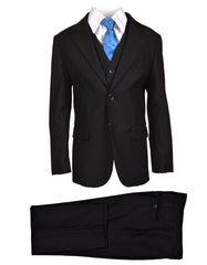 SD040-5Pc Black - Poly - Men's Tuxedo USA