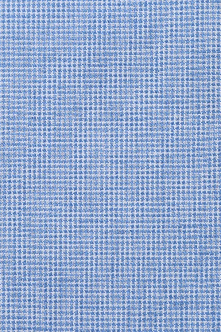 Mens Blazer - Cheap Priced Mens Sport Coat - Mens Classic Two Button Linen & Cotton Summer Sport Coat Blazer In Sky Blue Houndstooth - Men's Tuxedo USA