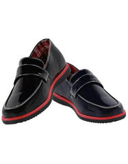 Little Boys and Toddler Dress Shoes in  Black/Navy - Men's Tuxedo USA