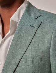 Mens Linen Suit For Beach Wedding - Summer  Suit in Sea Green - Men's Tuxedo USA