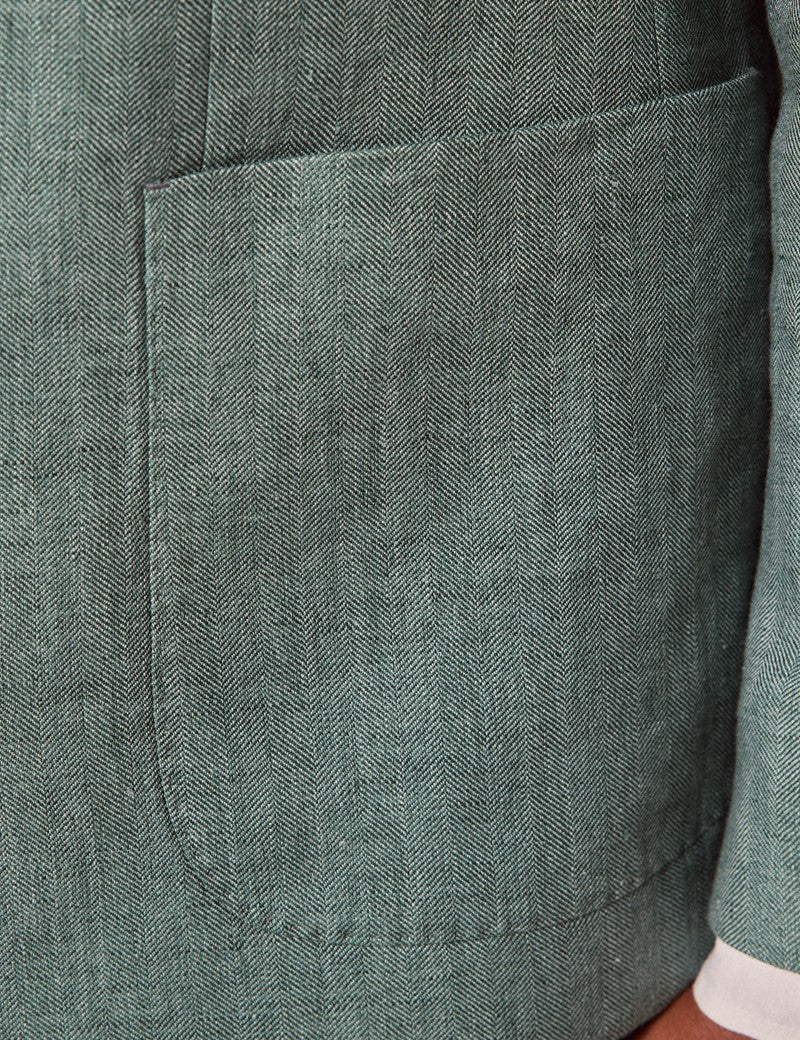 Mens Linen Suit For Beach Wedding - Summer  Suit in Sea Green - Men's Tuxedo USA