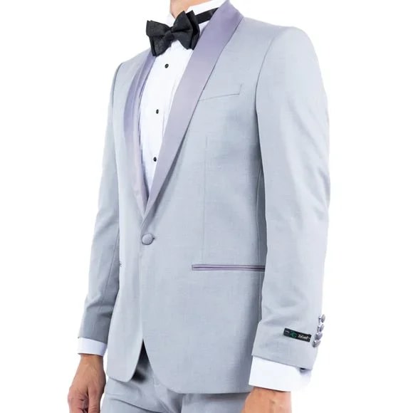 Shawl Collar  Tuxedo Separates Coat, Lt.Grey by ZeGarie - Men's Tuxedo USA