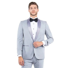 Shawl Collar  Tuxedo Separates Coat, Lt.Grey by ZeGarie - Men's Tuxedo USA