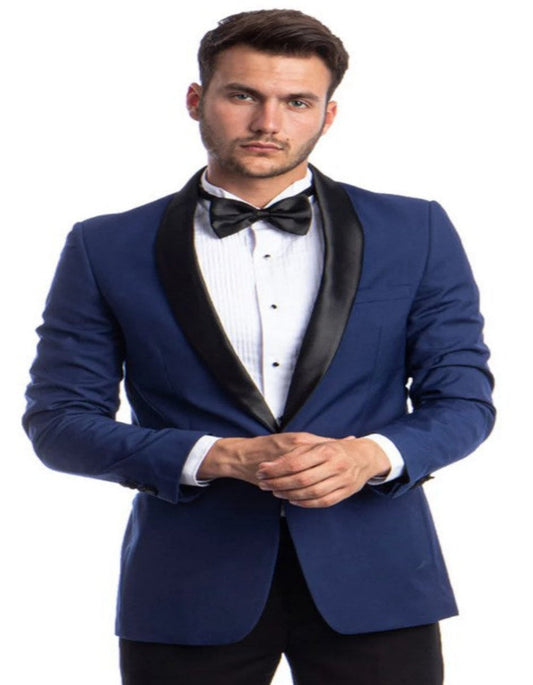 Blue Prom Suit - Blue Homecoming Outfits For Guys Skinny Fit Tuxedo for Prom Blue - Men's Tuxedo USA