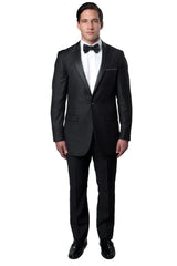 2 Button Trim Cowboy Tuxedo in Grey - Men's Tuxedo USA