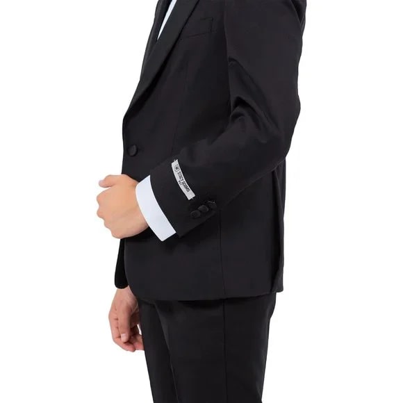 New Stacy Adams Boys Black Tuxedo Set, 5-Piece Black Shawl Collar - Men's Tuxedo USA