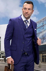 To Statement Suit ITALY - Double Breasted Vest - Wool Suits - Modern Fit Perfect For Business - Men's Tuxedo USA