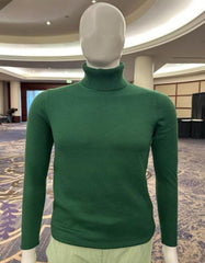 Turtleneck Sweater - Slim in Color Emerald Green - Men's Tuxedo USA