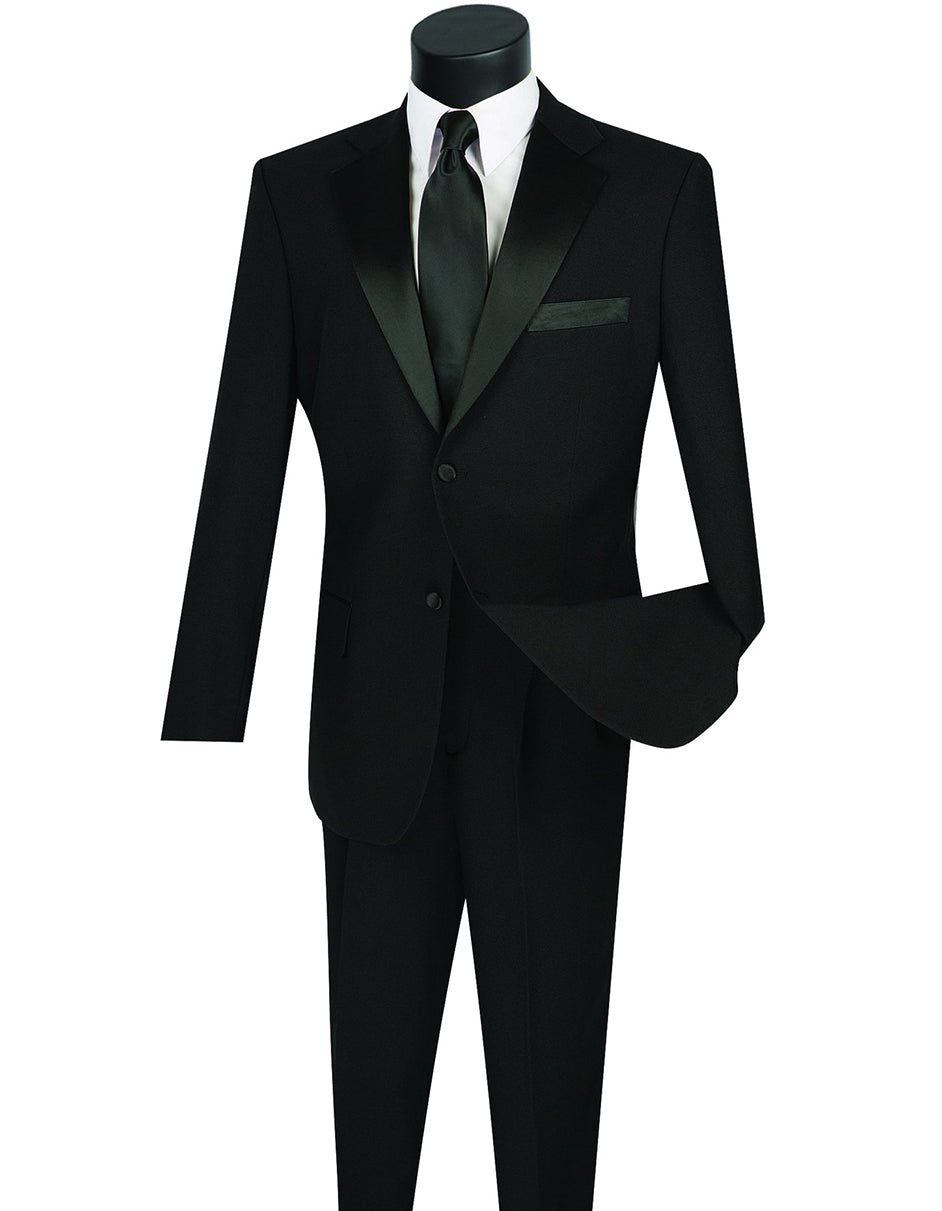 Mens Affordable 2 Button Classic Tuxedo in Black - Men's Tuxedo USA