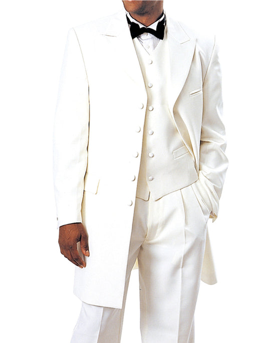 Mens Long Tuxedo Zoot Suit in Ivory - Men's Tuxedo USA