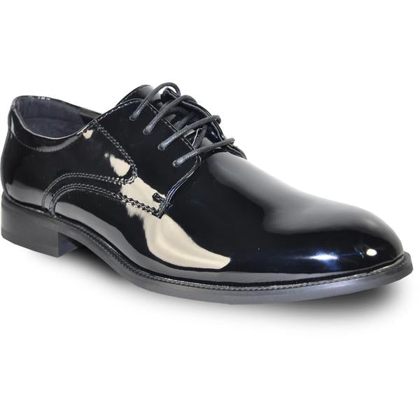 VANGELO Men Dress Shoe TAB Oxford Formal Tuxedo for Prom & Wedding Black Patent - Men's Tuxedo USA