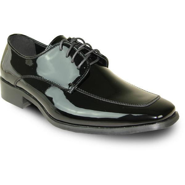 VANGELO Men Dress Shoe TUX-3 Oxford Formal Tuxedo for Prom & Wedding Black Patent - Men's Tuxedo USA