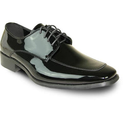 VANGELO Men Dress Shoe TUX-3 Oxford Formal Tuxedo for Prom & Wedding Black Patent - Men's Tuxedo USA