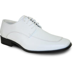 VANGELO Men Dress Shoe TUX-3 Oxford Formal Tuxedo for Prom & Wedding White Patent - Men's Tuxedo USA