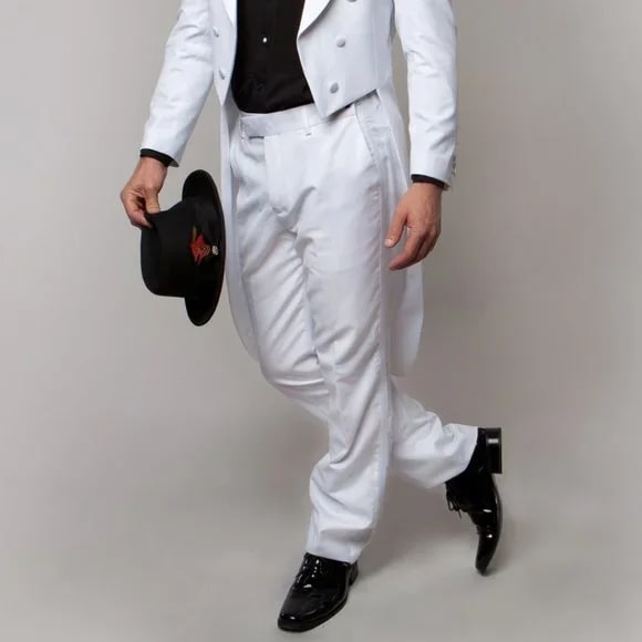 Bryan Michaels Tail Tuxedo, White - Men's Tuxedo USA