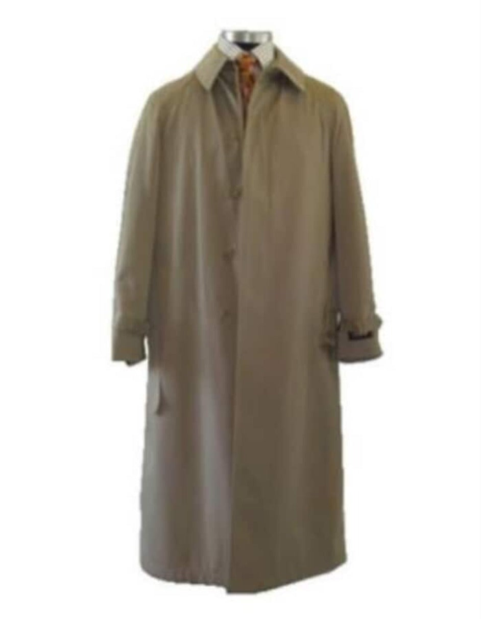 Mens Overcoat - Topcoat For Men - Winter Fabric - Single-breasted belt closure Tan Mens 1930s Overcoat - Men's Tuxedo USA