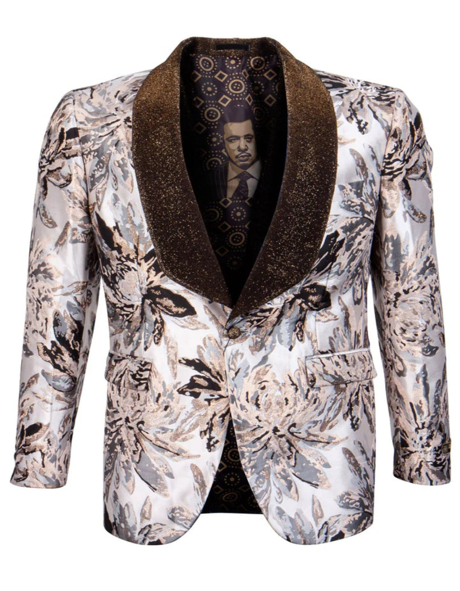 Mens Velvet Dinner Jacket - Velvet Tuxedo Jacket in Color Tan