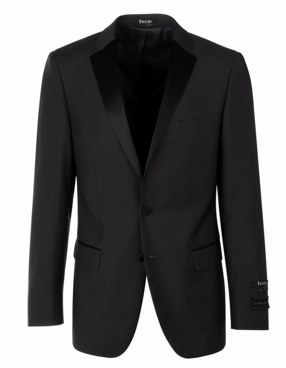 Mens 2 Button Designer Notch Tuxedo in Charcoal Grey - Men's Tuxedo USA