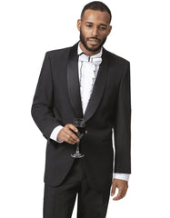 Mens Classic Microfiber Shawl Tuxedo in Black - Men's Tuxedo USA