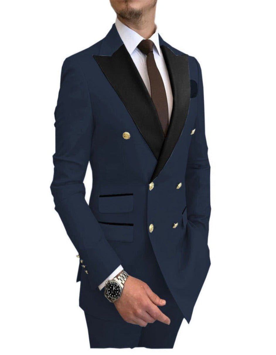 Double Breasted Tuxedo - Double Breasted Suit - "Groom Suit - Groom Tuxedo" - Wedding Suit - Men's Tuxedo USA