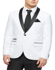 New White West End Slim Fit Tuxedo Set - Men's Tuxedo USA