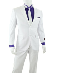 Mens Modern Fit 2 Button White Tuxedo - Prom - Wedding - Men's Tuxedo USA