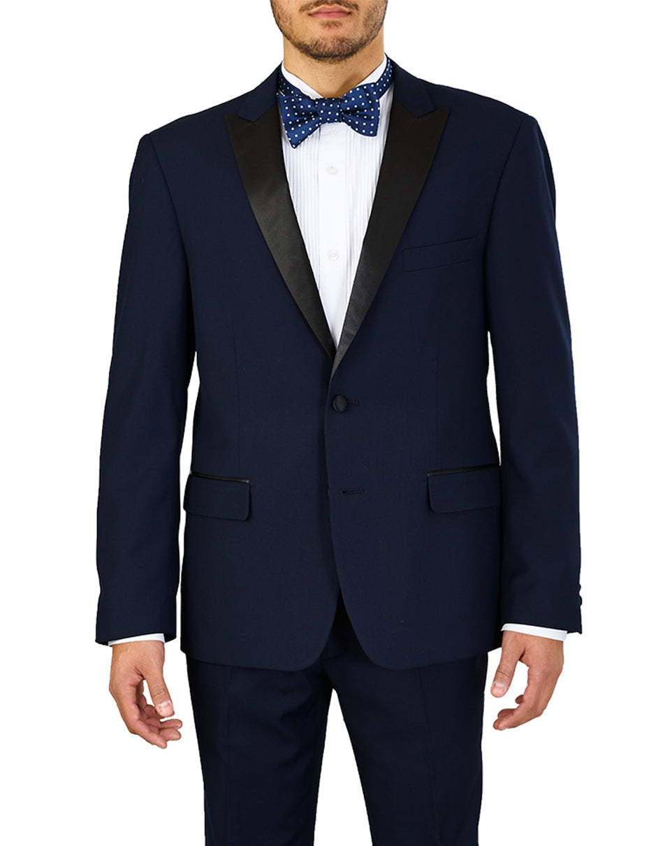 Mens Slim Fit 2 Button Midnight Blue Tuxedo - Wedding - Prom - Men's Tuxedo USA