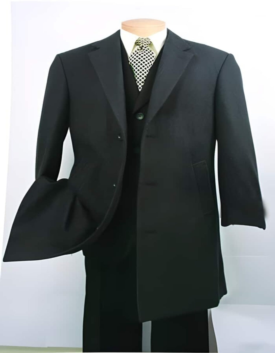 Mens Overcoat - Topcoat For Men - Winter Fabric -Dark Charcoal Masculine color Ankle length Fully Lined Overcoat Blend men's Car Coat - Mid length Wool Coat - Men's Tuxedo USA