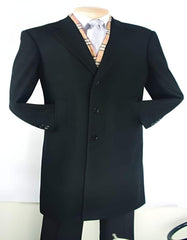 Dark color black Fully Lined Wool fabric Blend | Winter men's Topcoat Sale - Men's Tuxedo USA